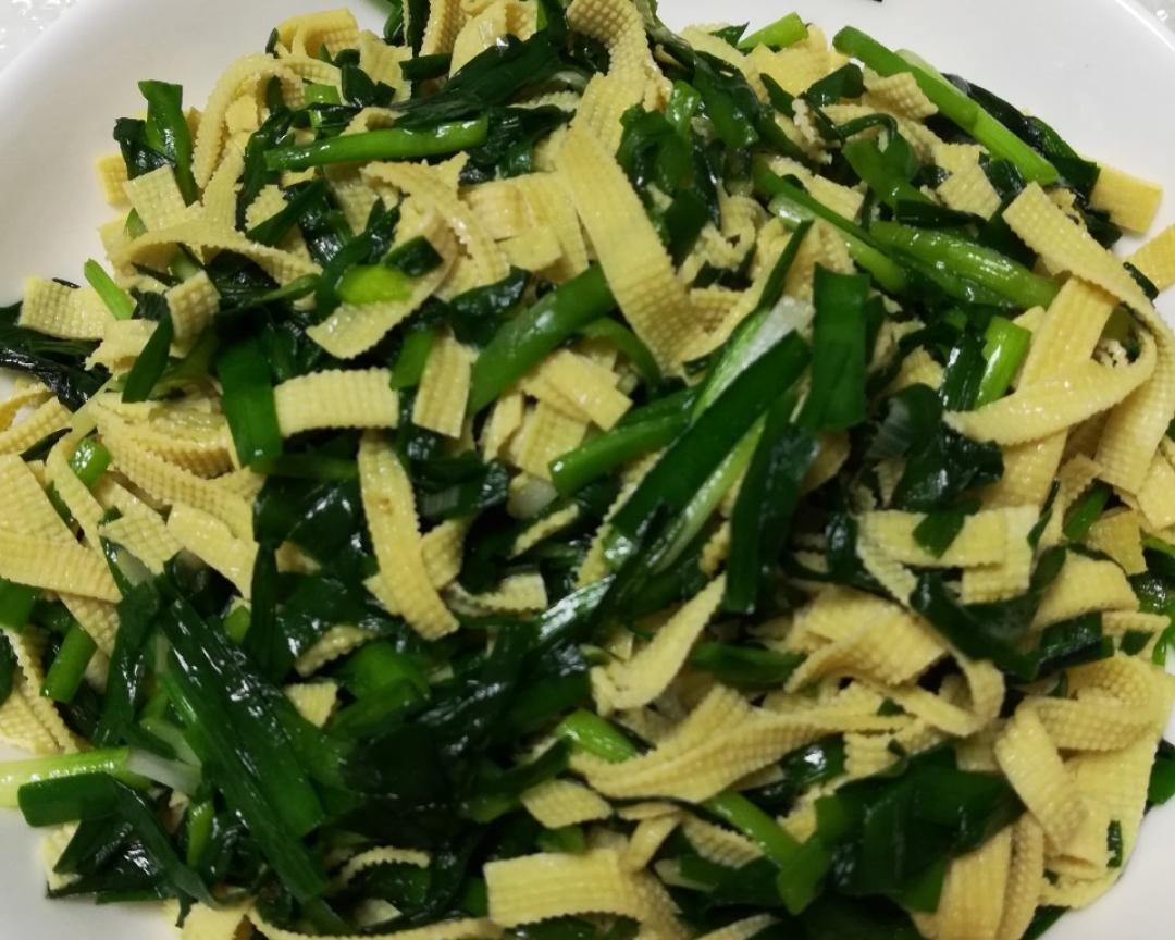 重口味的韭菜炒豆片