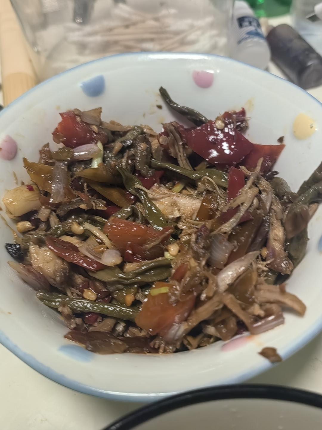 扑豆角炒肉