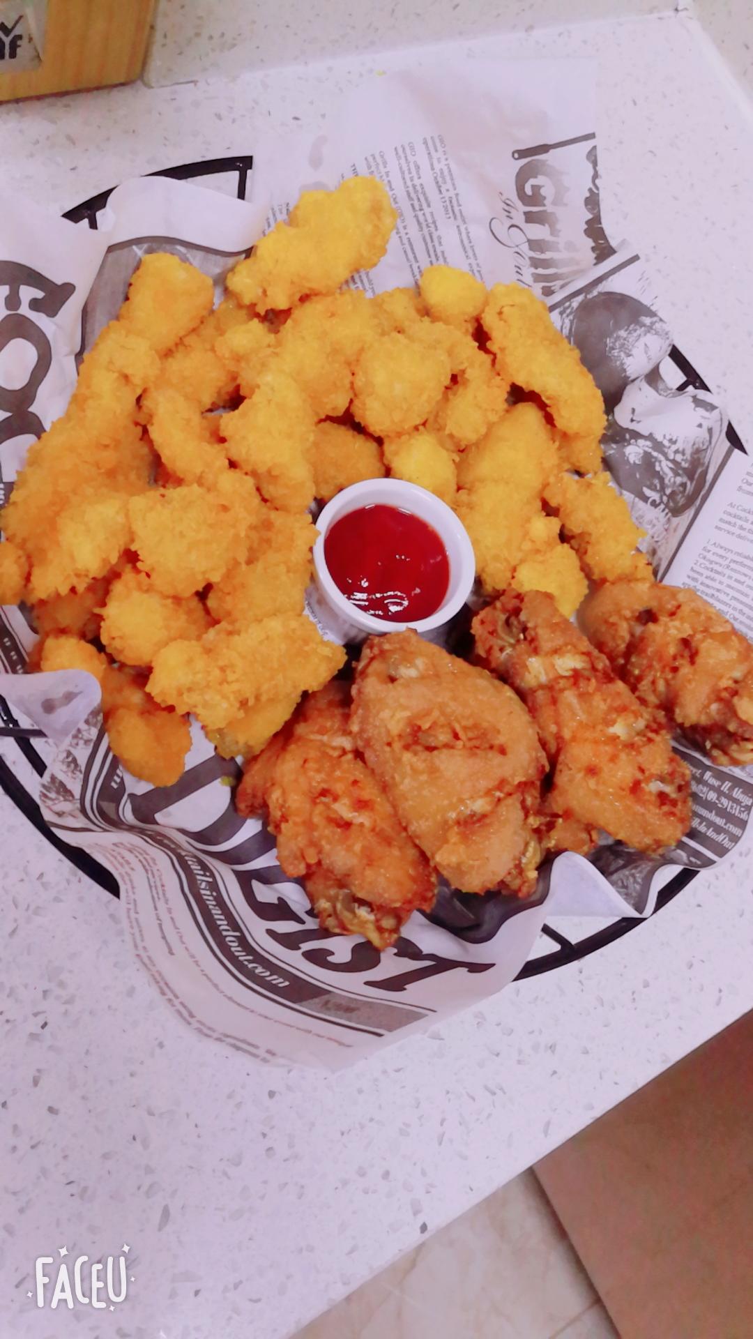 油炸鸡米花 鸡翅