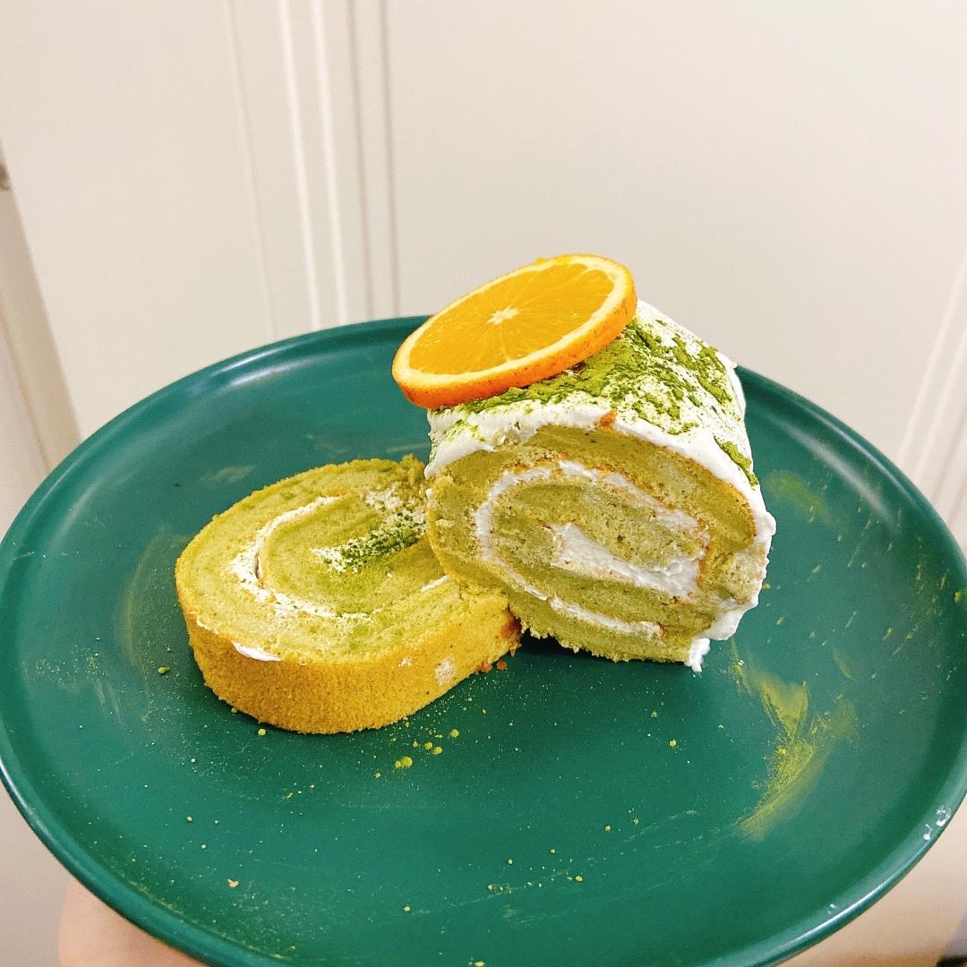 抹茶红豆蛋糕卷