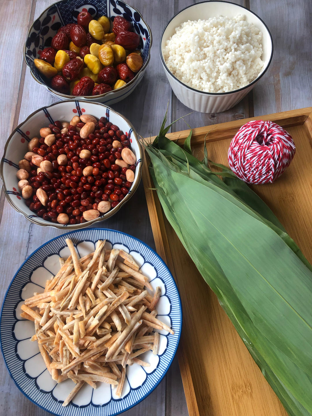 红豆蜜枣小脚粽