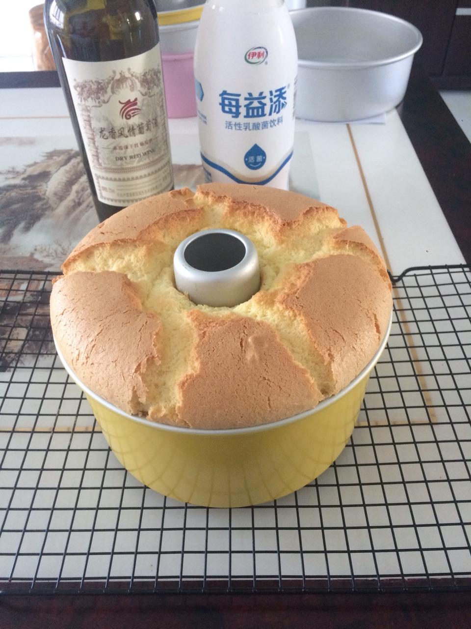 香蕉奶味戚风蛋糕（加葡萄干）
