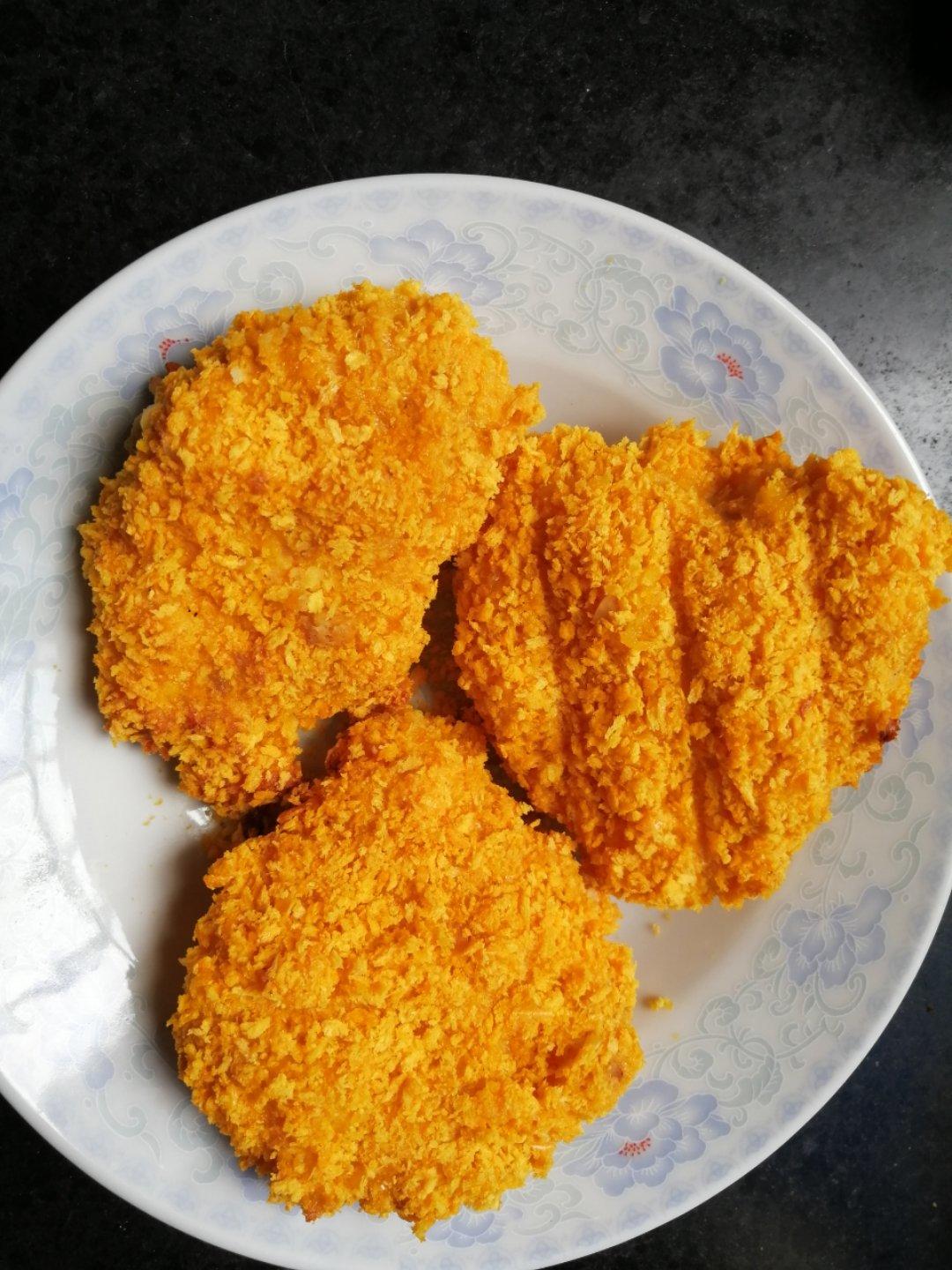 无油烤鸡排（面包糠鸡胸肉）