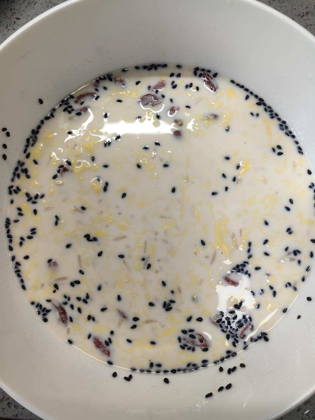 牛奶鸡蛋醪糟（酒酿甜品，不加小苏打的版本）