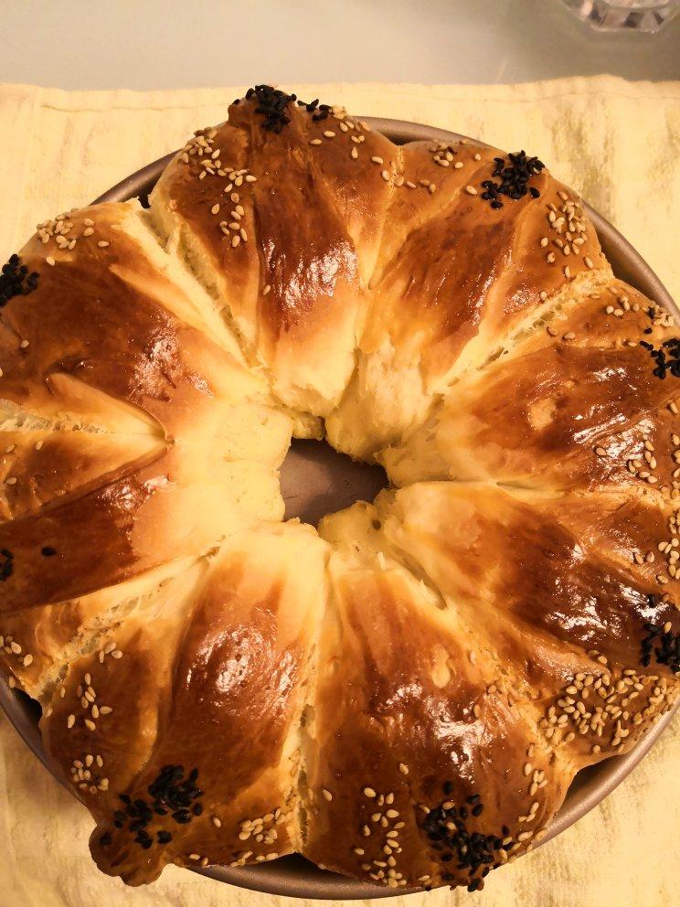 皇冠花朵面包（面包机版和面）