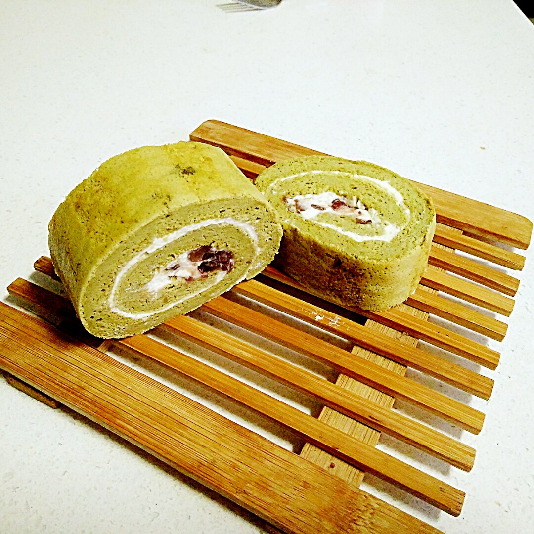 抹茶蜜豆蛋糕卷
