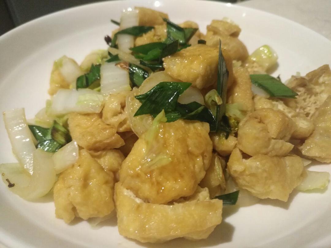 大白菜炒豆泡