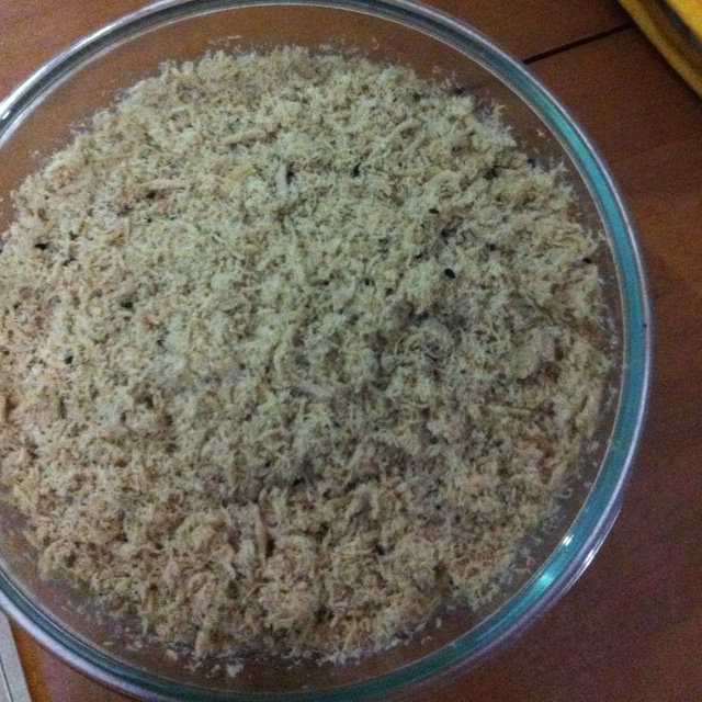 自制面包机肉松