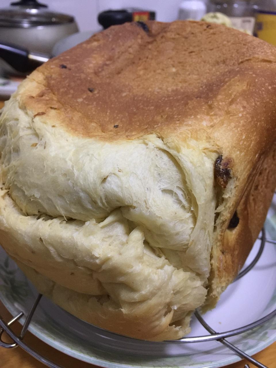 新手入门必做——面包机版葡萄干酸奶吐司