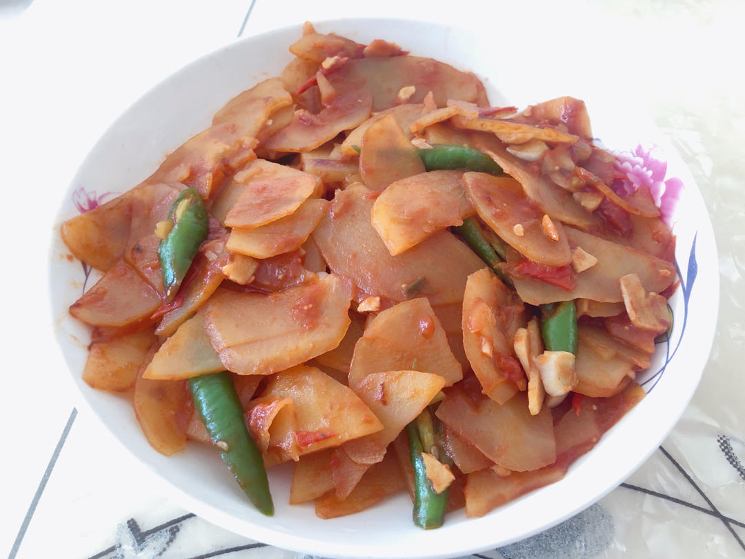 自我感觉还不错的番茄土豆片