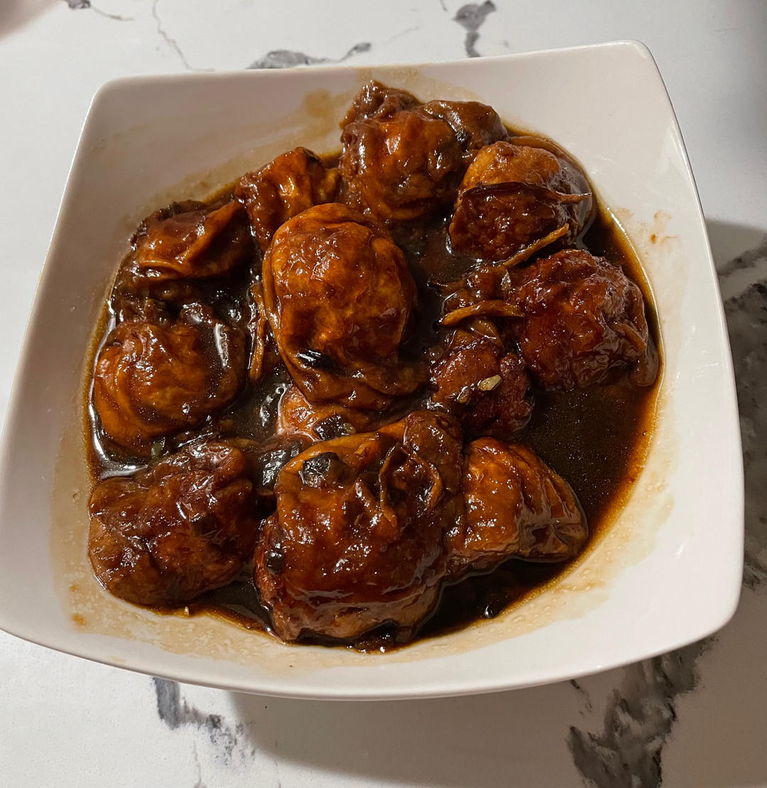 红烧油面筋塞肉