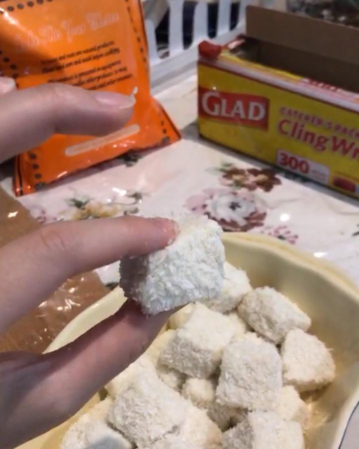 椰丝牛奶小方--椰浆版