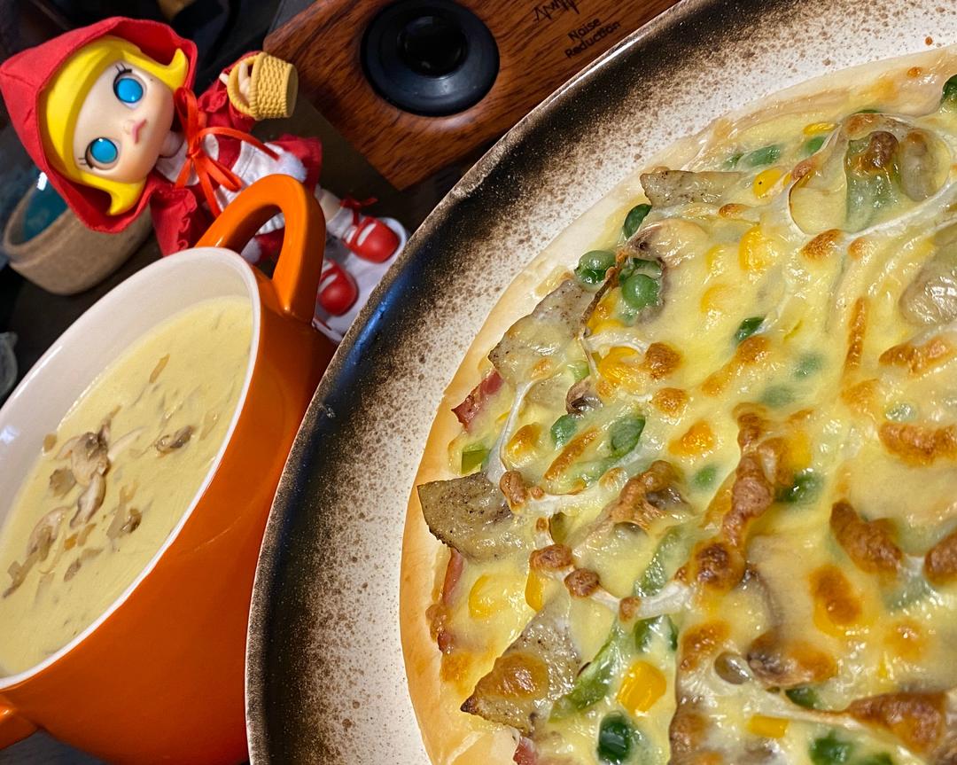 达美乐升级版——超好吃的田园土豆披萨🍕的做法