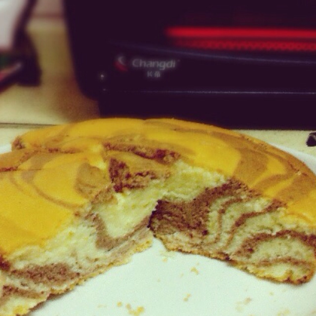 斑马纹戚风蛋糕