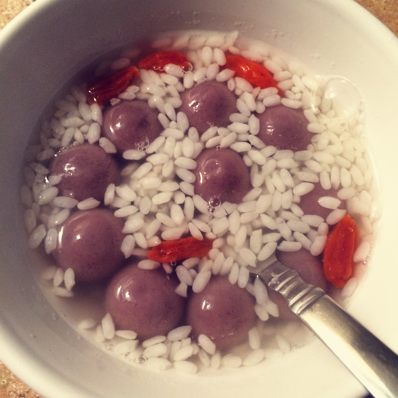 紫薯味，南瓜味芝麻汤圆