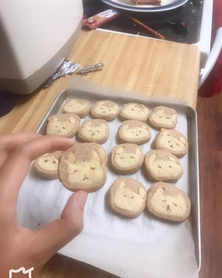 抹茶兔兔曲奇（比熊猫简单！超详细实物图+超良心手绘图）