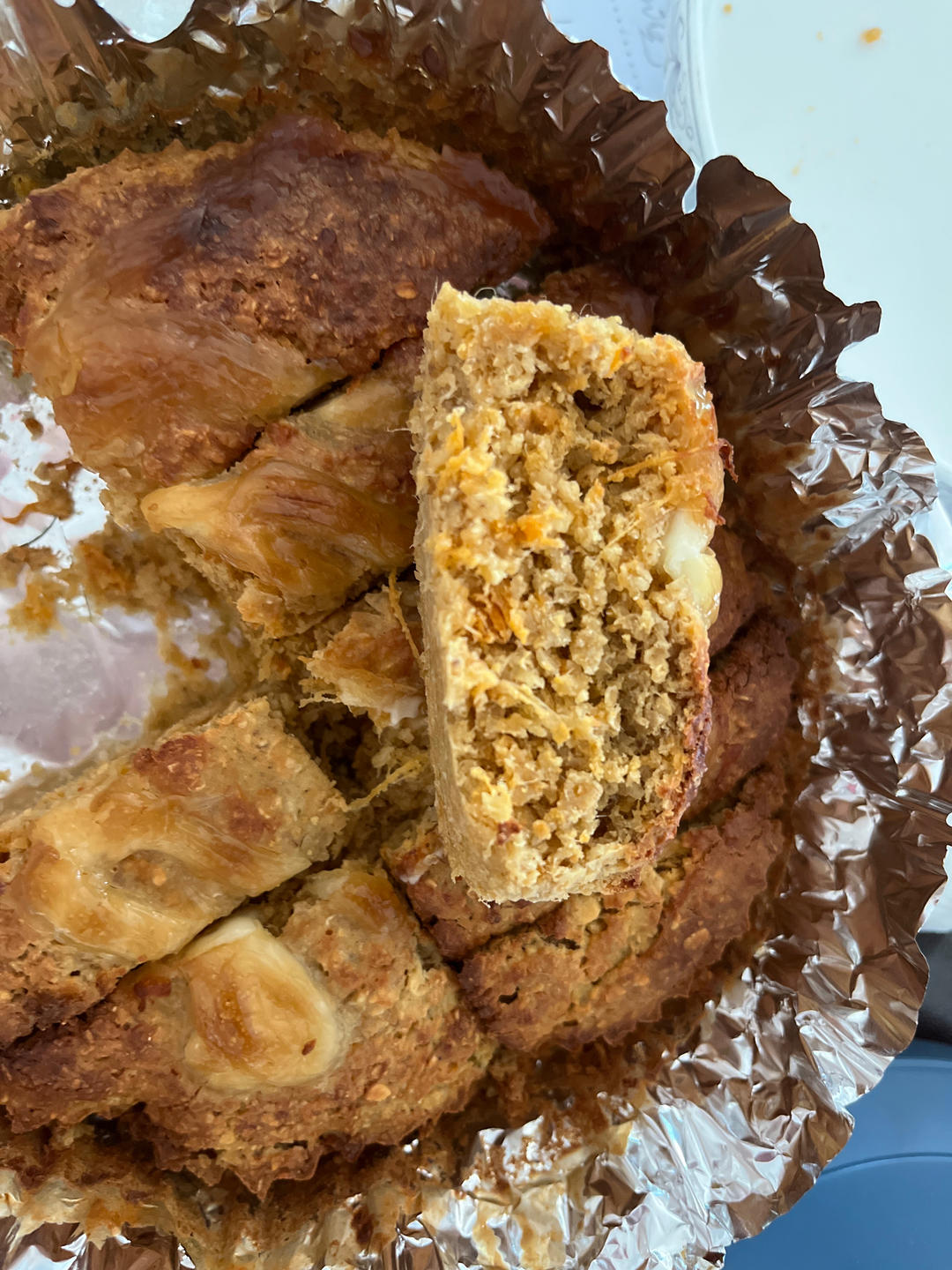 香葱肉松燕麦蛋糕｜无糖无油无面粉｜香到爆炸