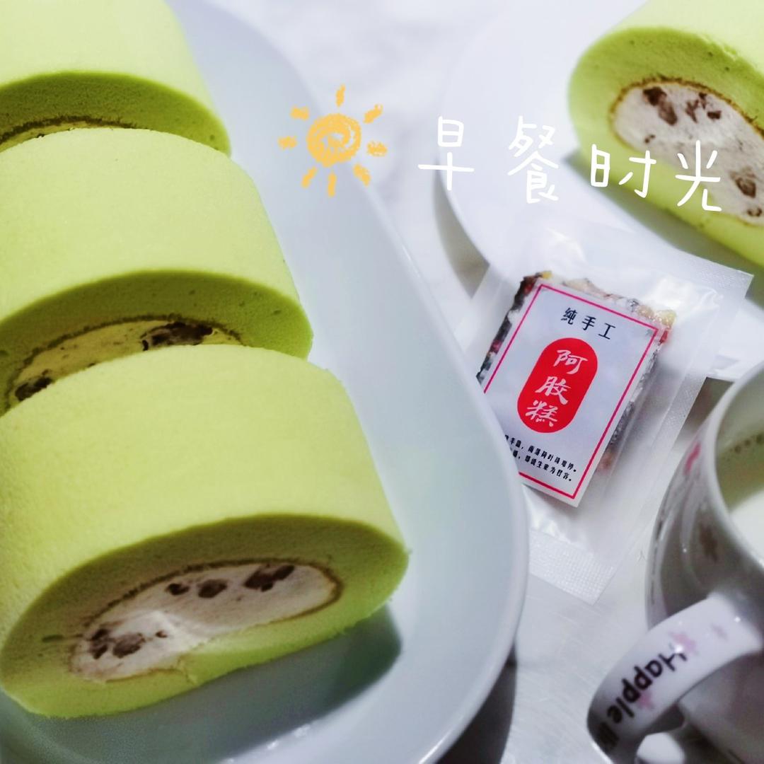 抹茶红豆蛋糕卷