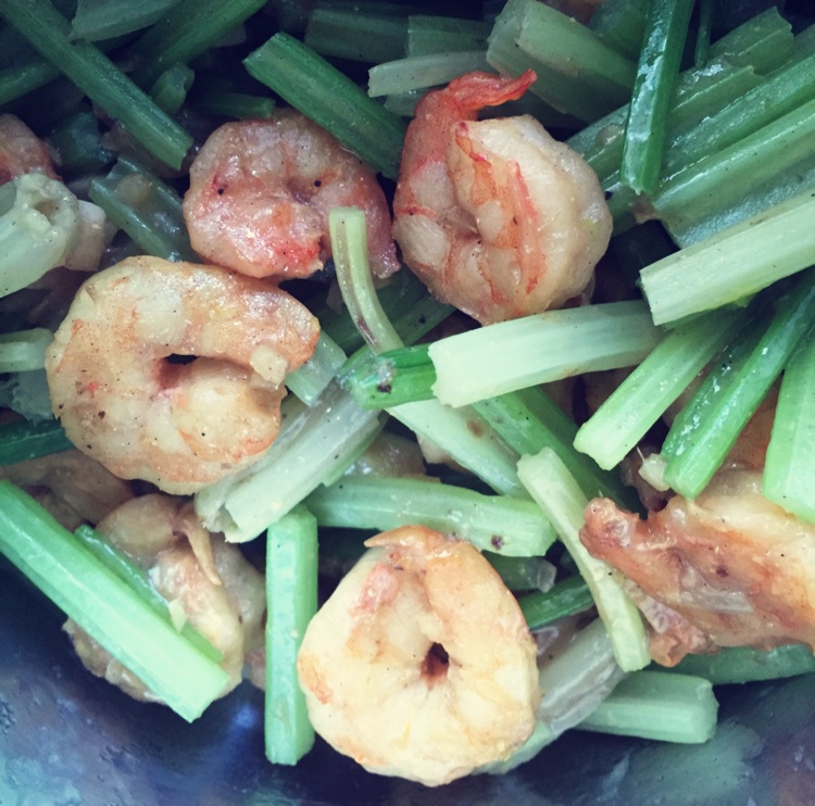 西芹炒虾仁