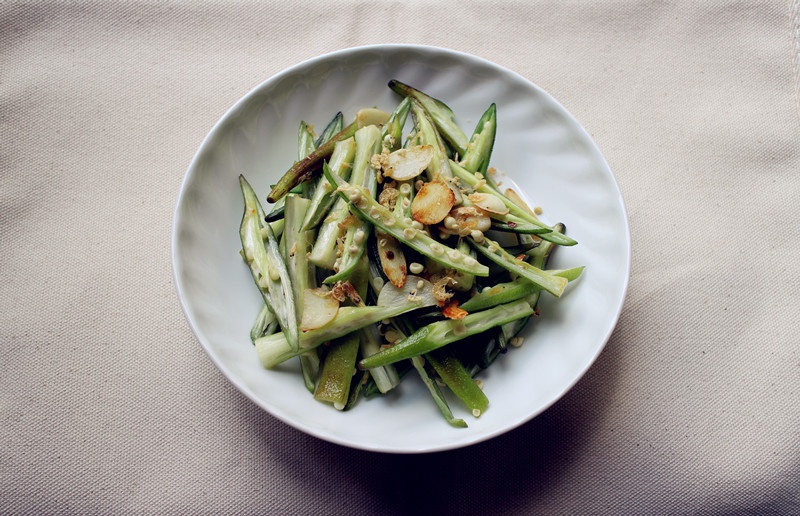 虾米炒秋葵