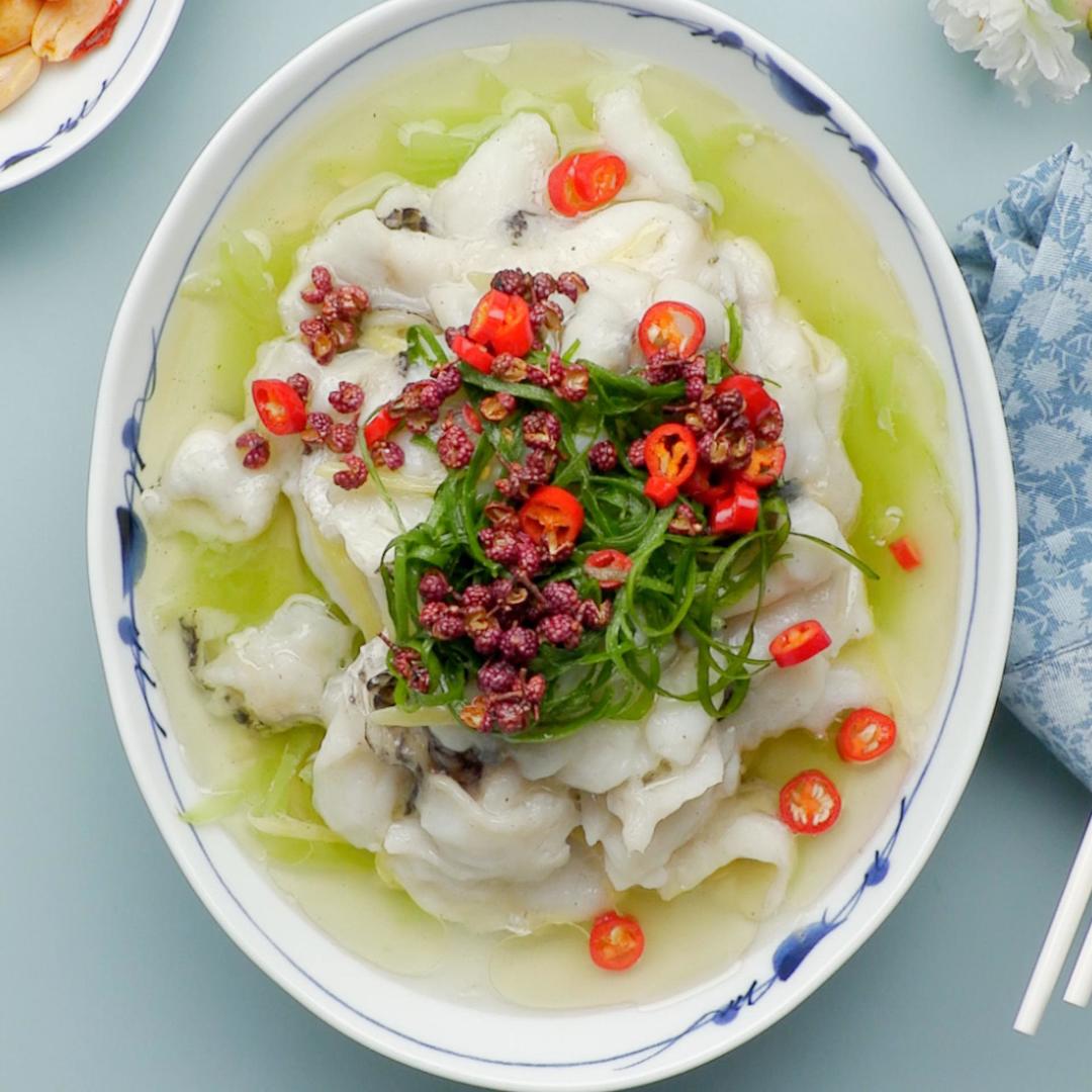 花椒蒸鱼片