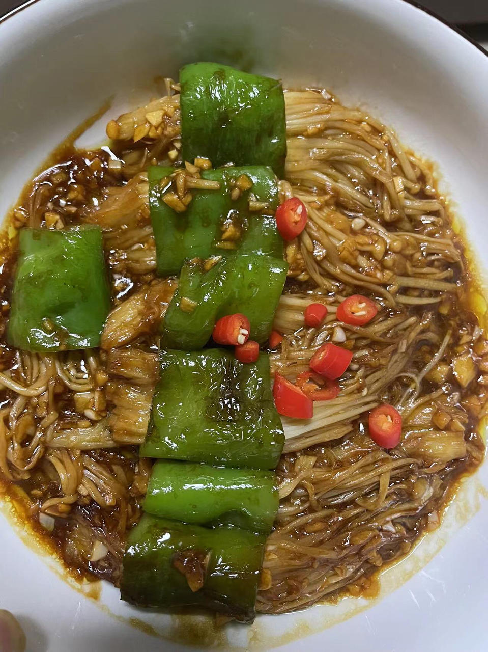 青椒卷金针菇，无敌下饭