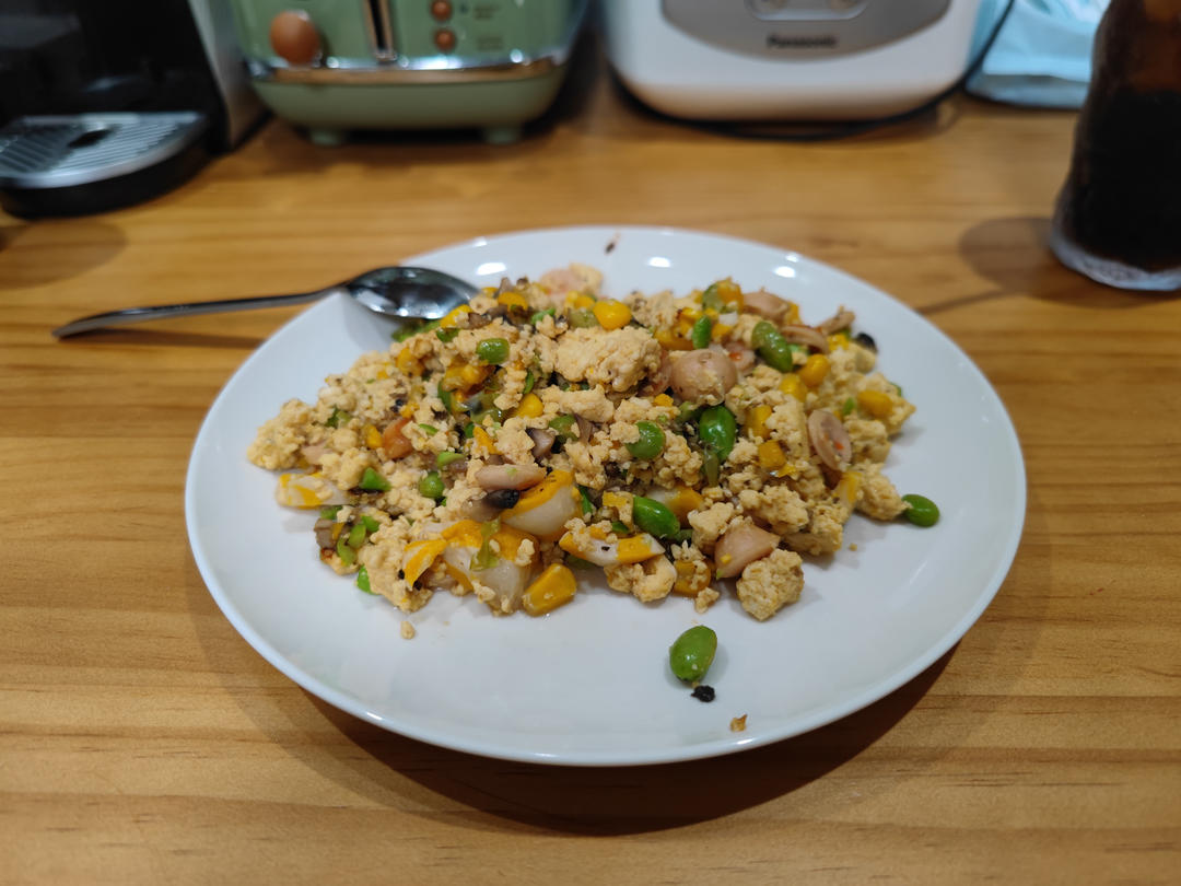 减脂餐｜无米豆腐炒饭低脂高蛋白‼️