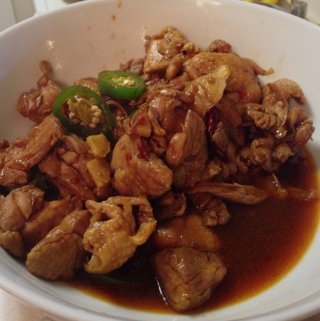 青椒辣酱炒鸡腿肉