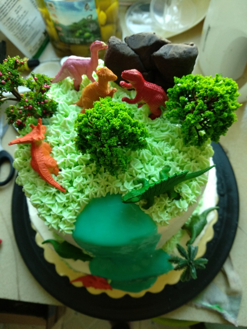 【创意蛋糕】恐龙园场景蛋糕
