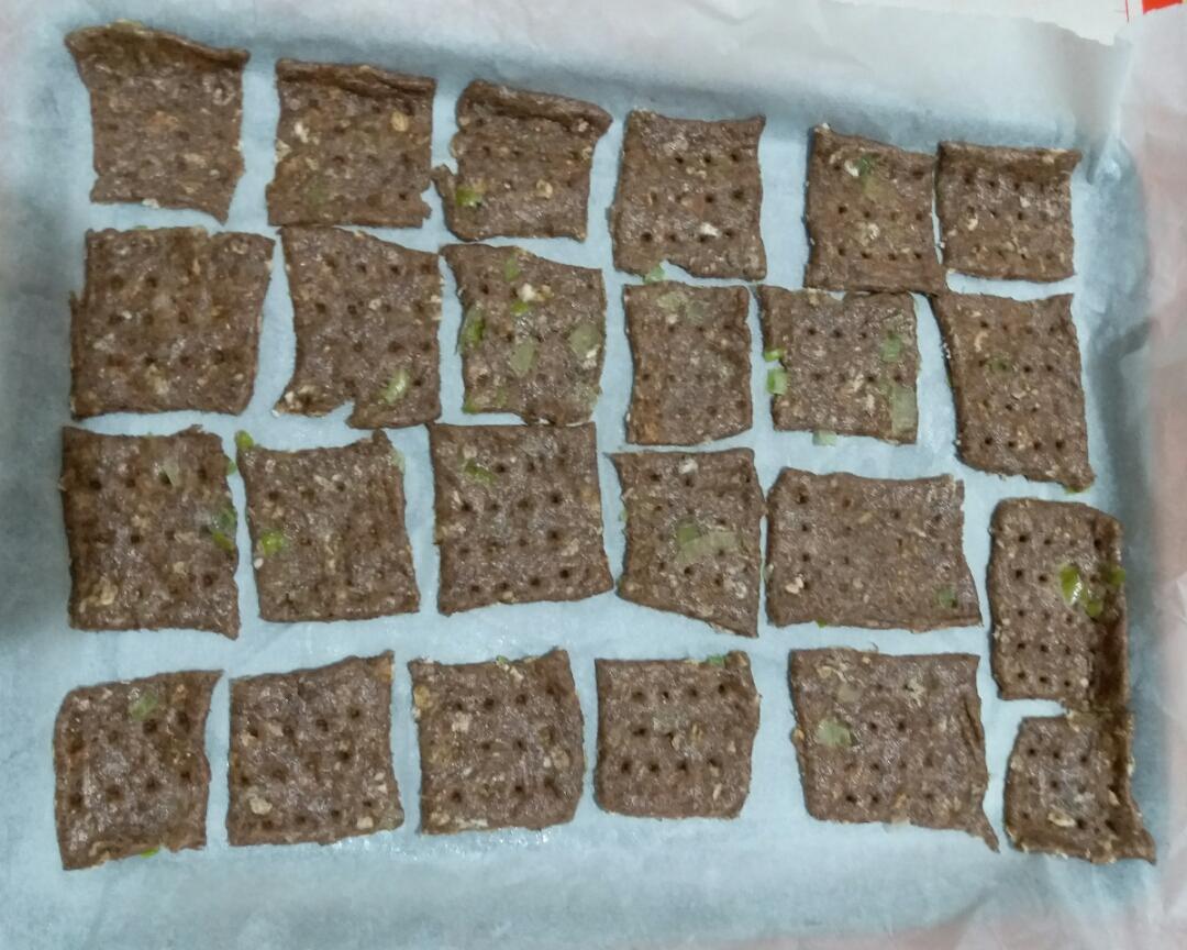 减脂必备高蛋白无油无糖100%黑麦咸香香葱海苔苏打饼干🍪超简单零失败香脆解馋😋小零食~的做法