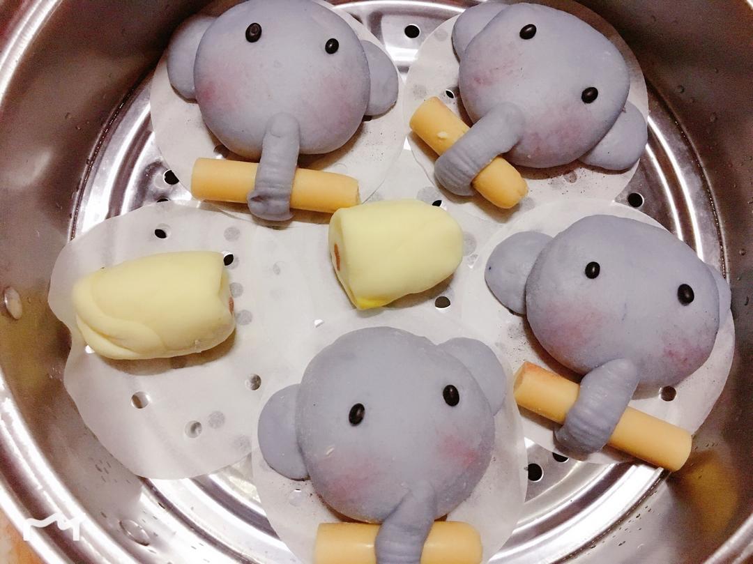可爱大象火腿肠卡通馒头