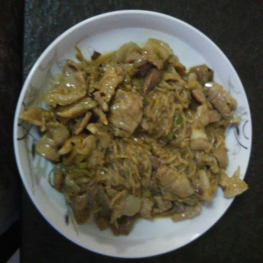 金针菇炒肉丝