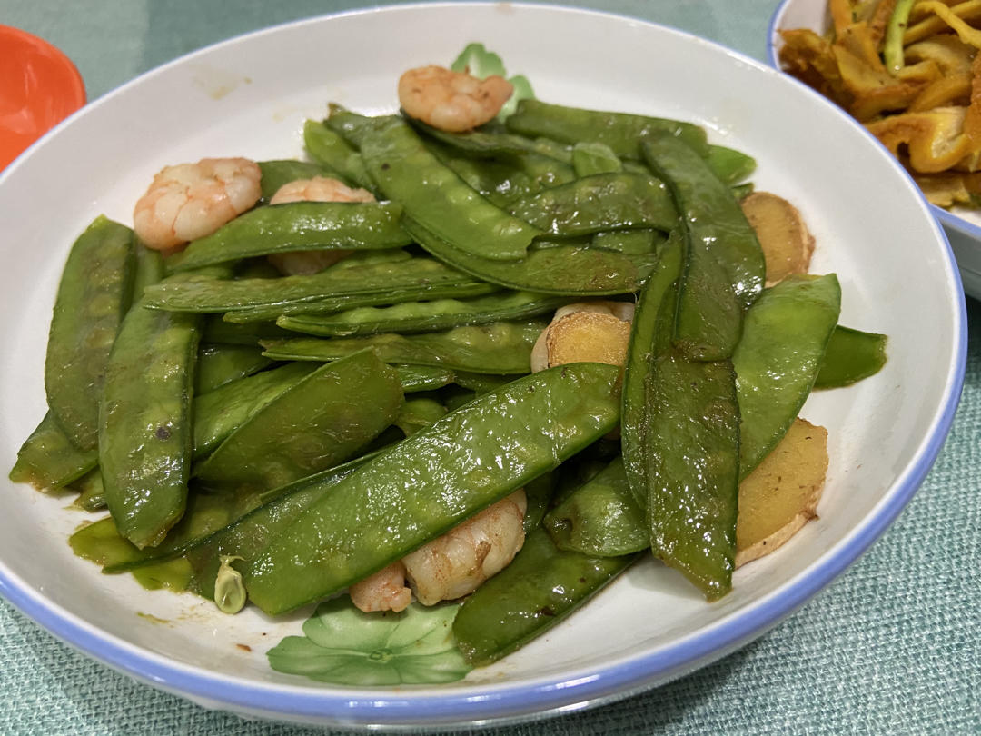 荷兰豆炒虾仁