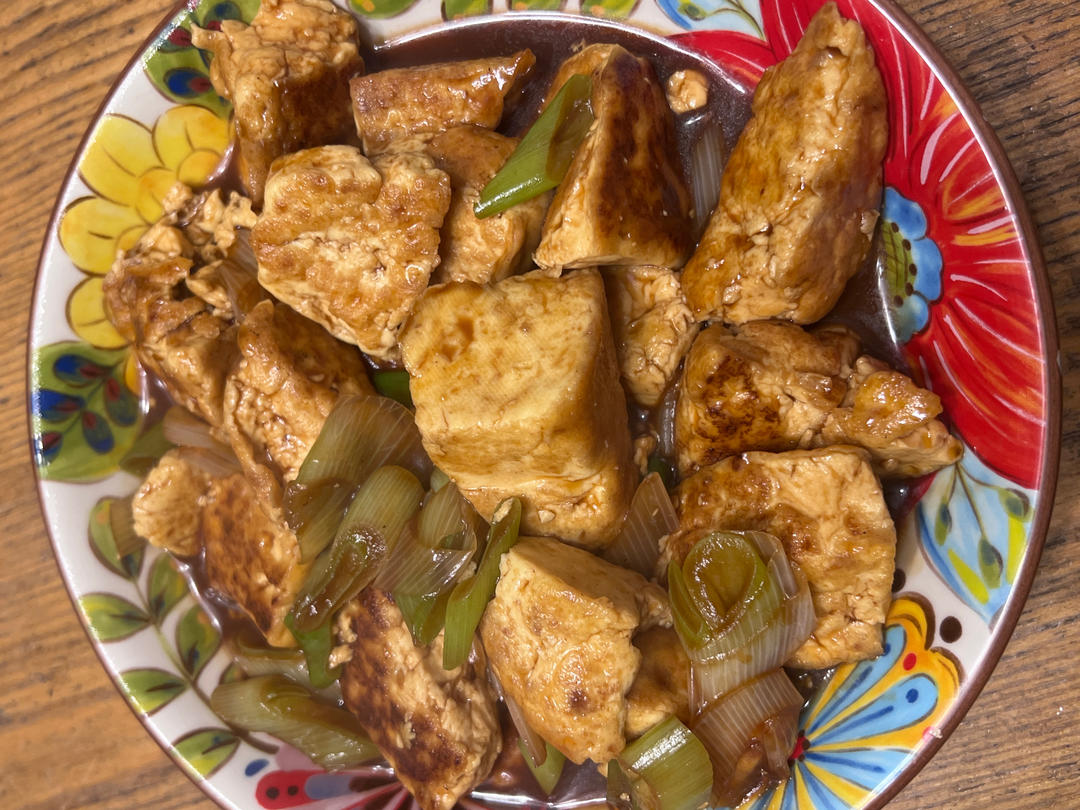 葱烧豆腐