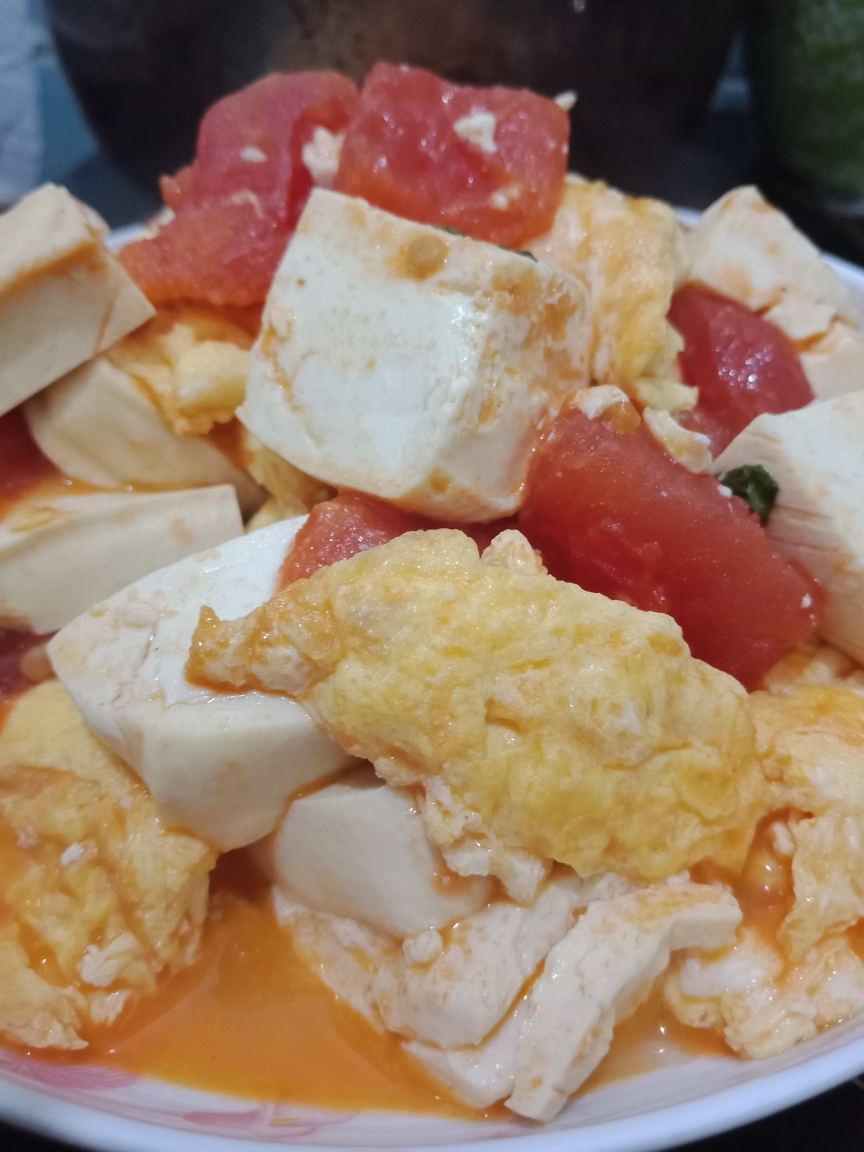 清炒番茄鸡蛋焖豆腐