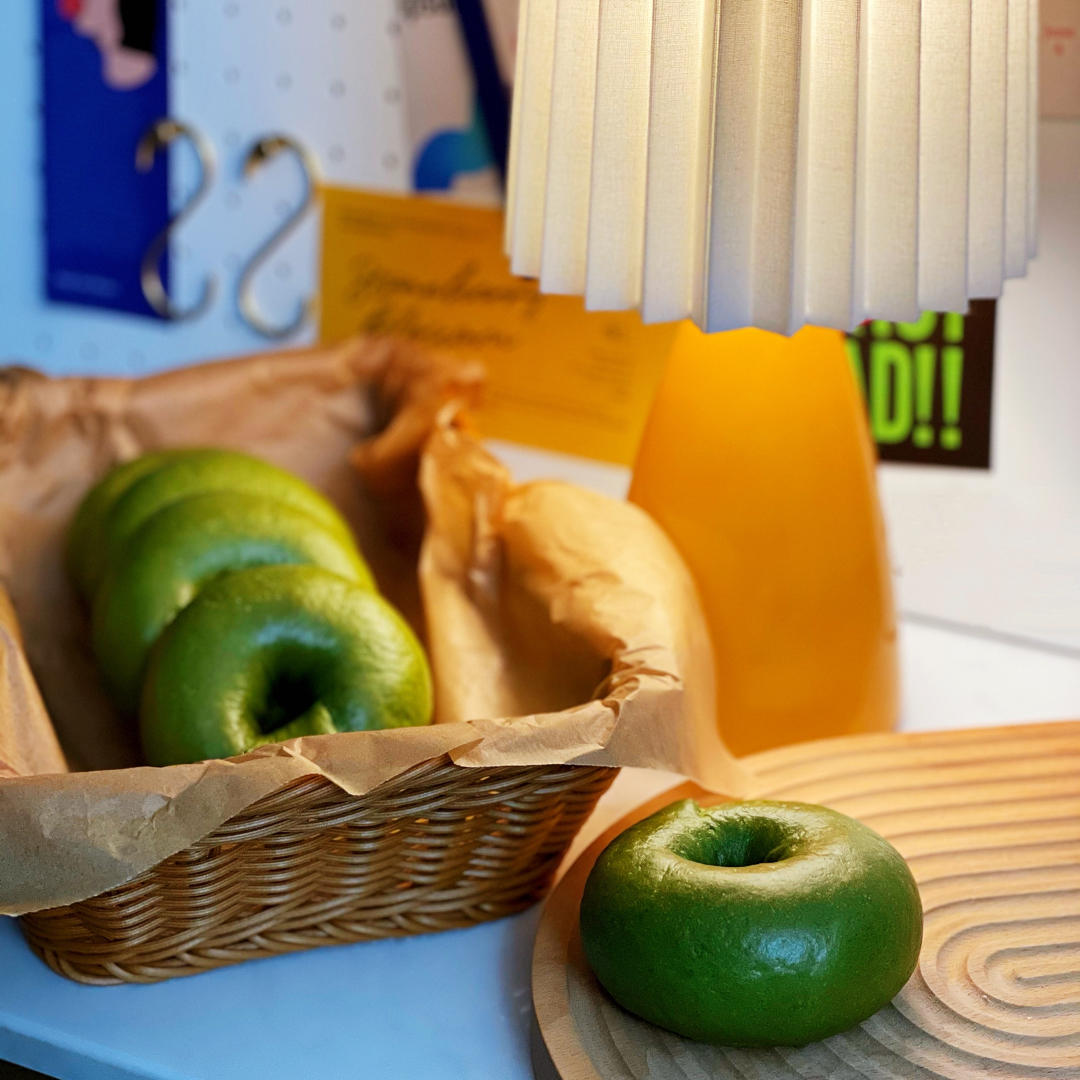 超级清新但是并不绿油油的柚子抹茶贝果