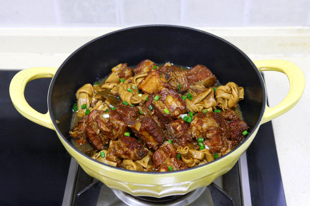 土豆豆角炖五花肉