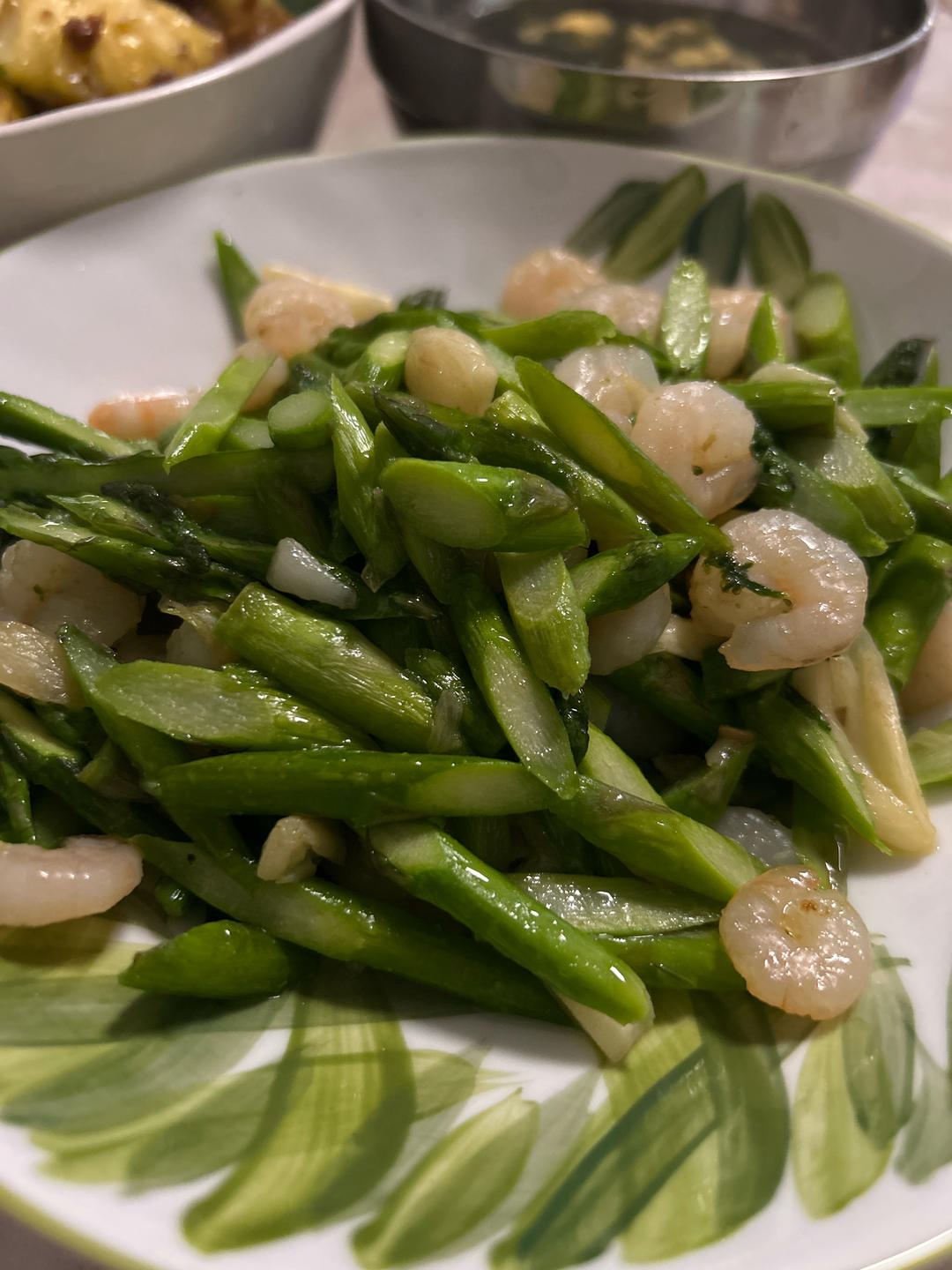 清炒芦笋虾仁