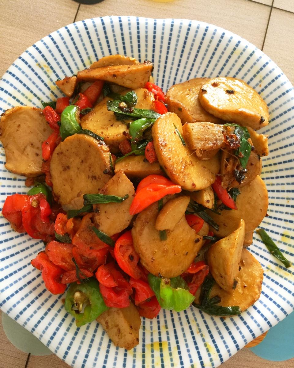 晴天小曦做的青椒素鸡