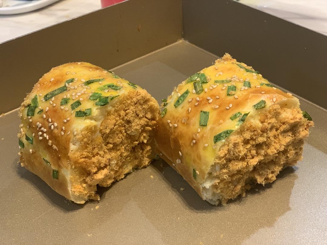 海苔香葱肉松面包卷（28cm方盘）