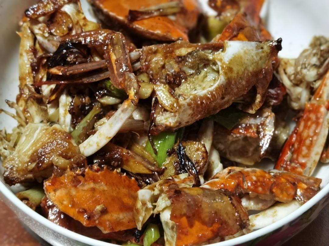 葱姜炒梭子蟹（very easy）