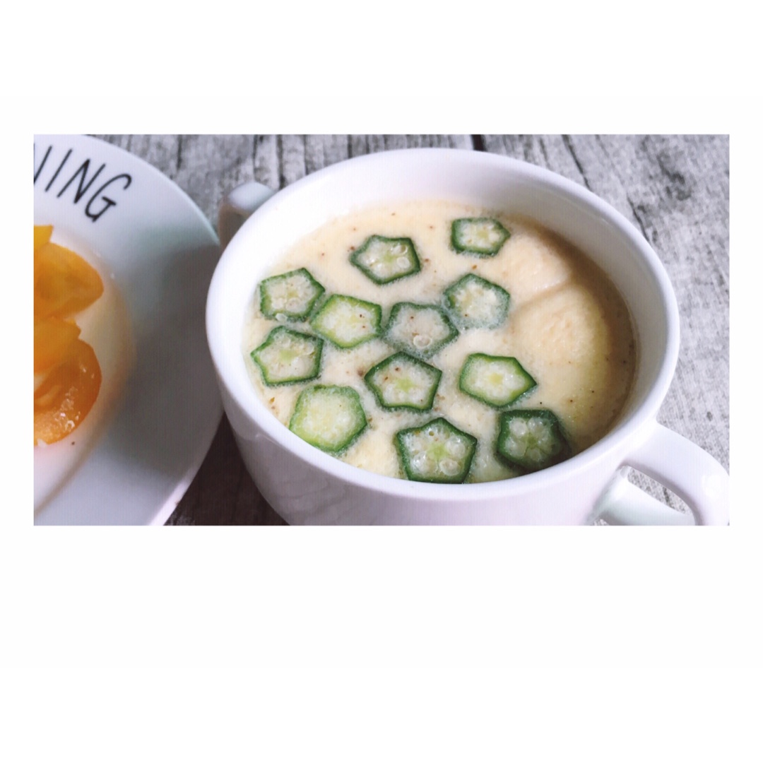 颜值控-做一朵开在碗里的花秋葵蒸水蛋