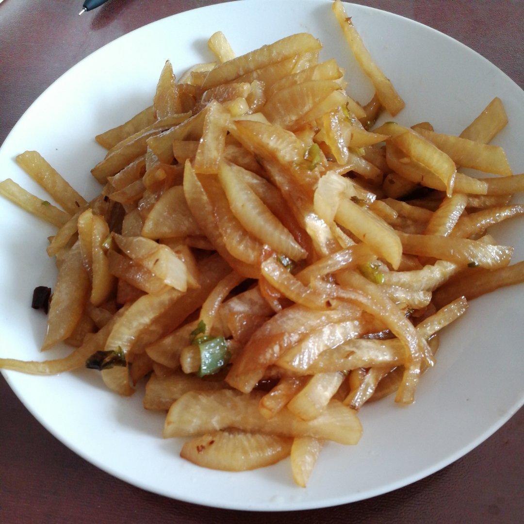 比肉还好吃的，炒白萝卜