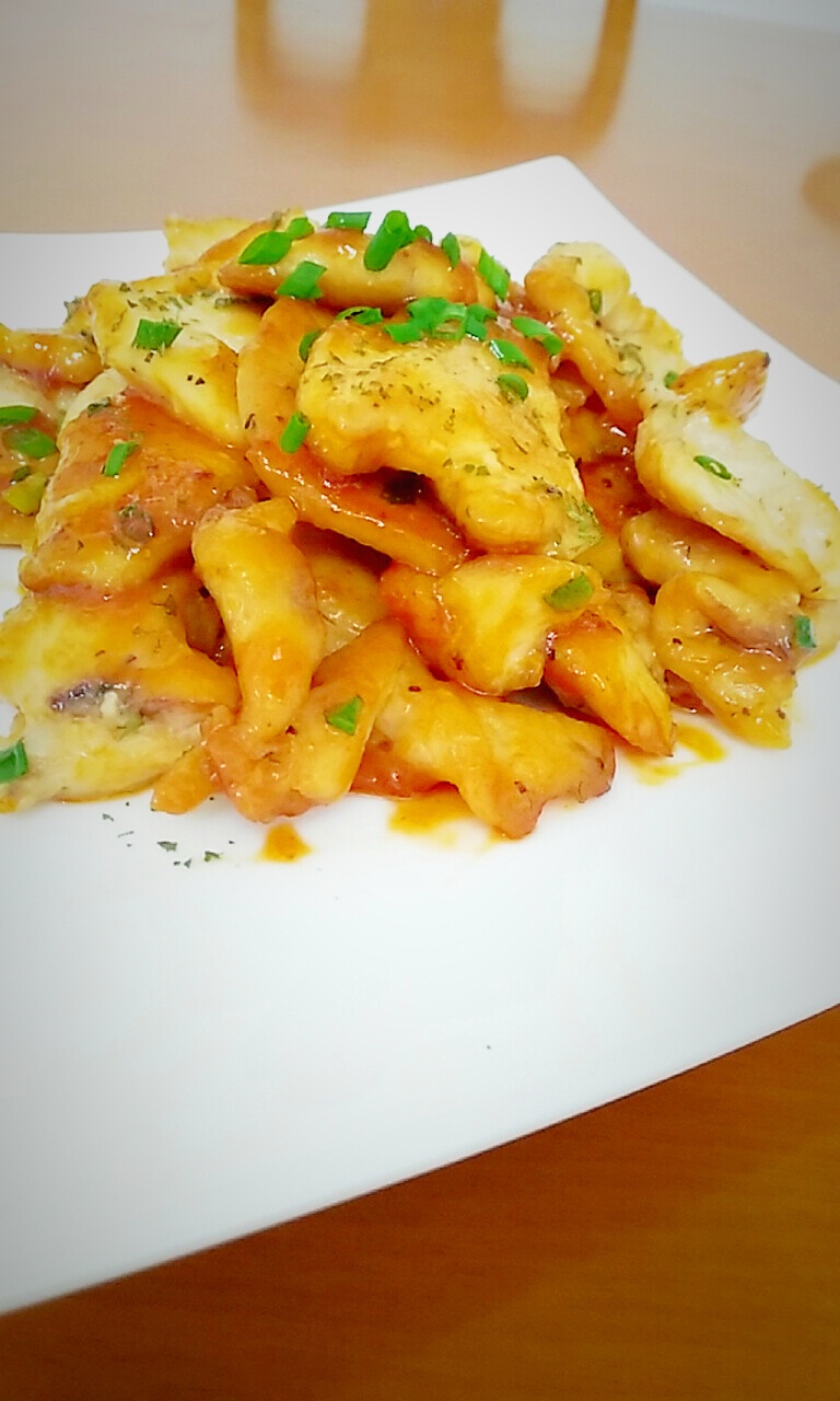 味噌加沙拉酱做出软嫩的鸡胸肉块