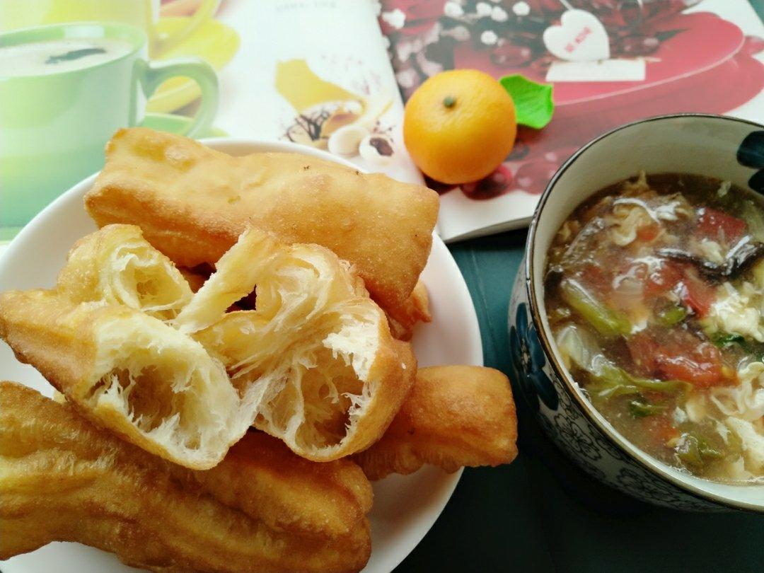 自制无泡打粉油条