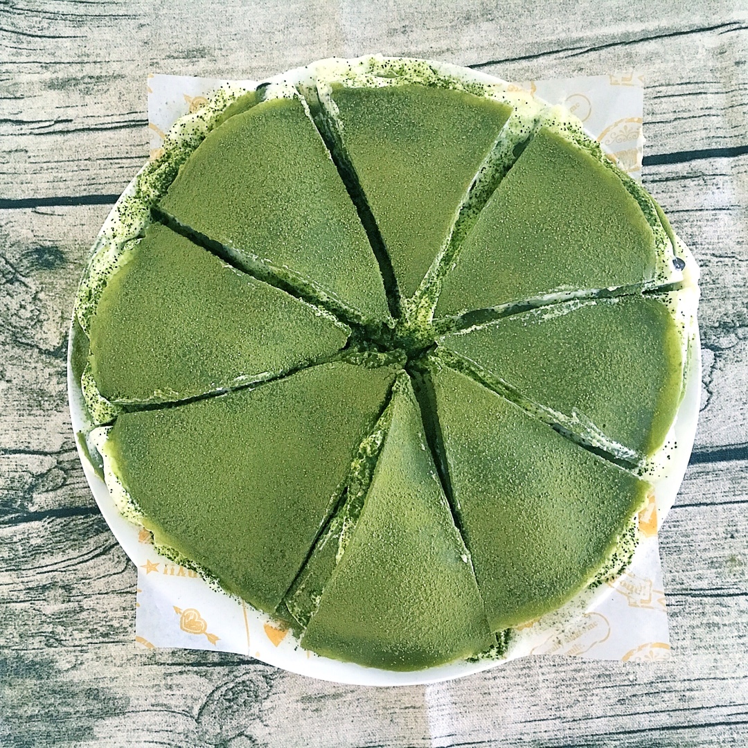 美味的煎蛋糕—抹茶千层蛋糕