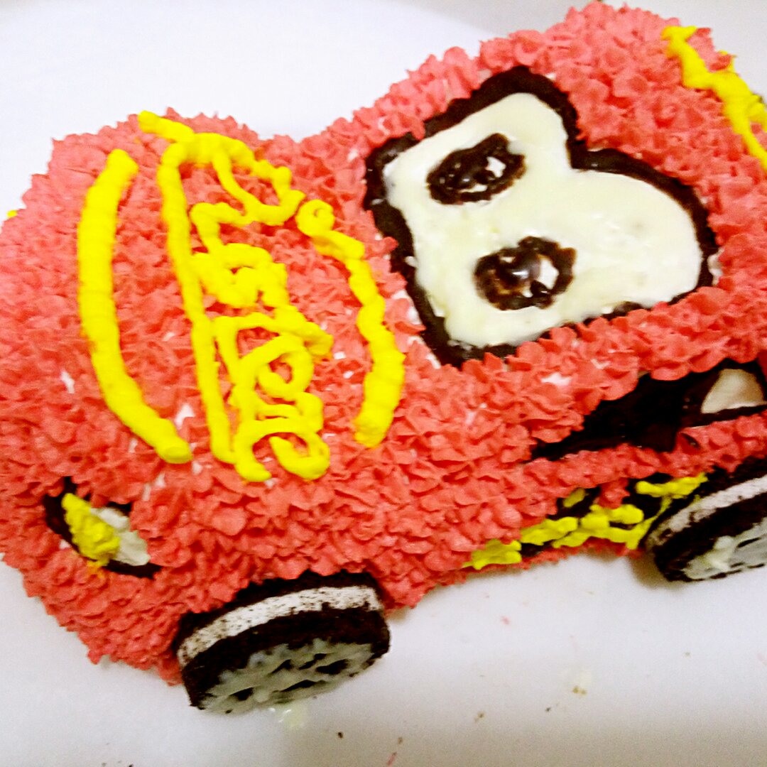 #动感麦昆#汽车蛋糕的拼接方法