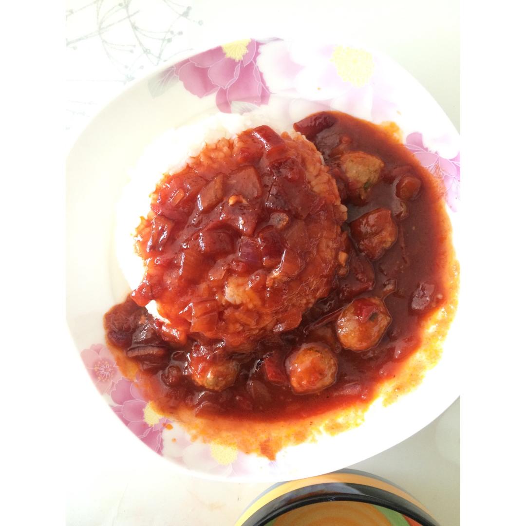 意式肉酱肉丸饭