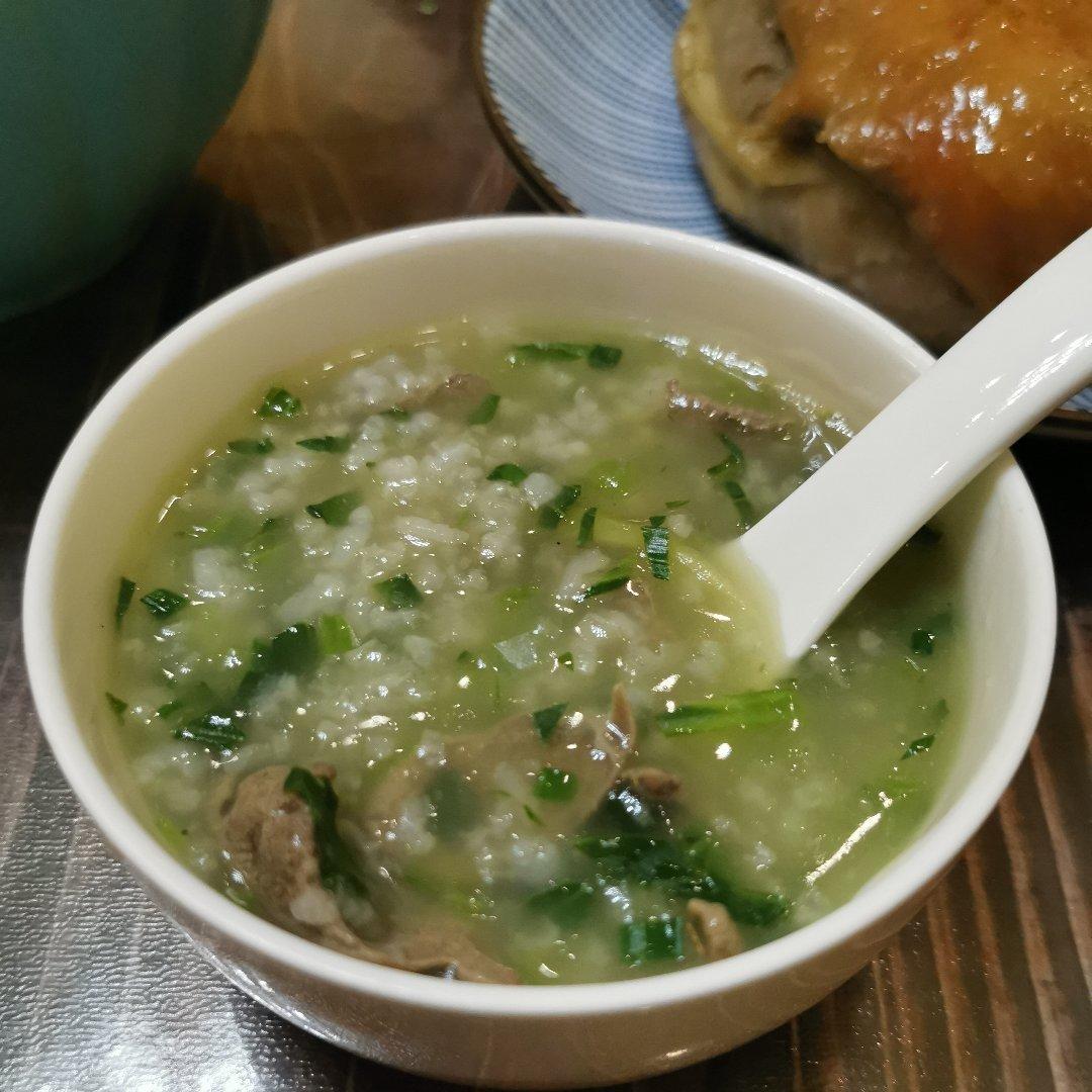 生滚青菜猪肝粥