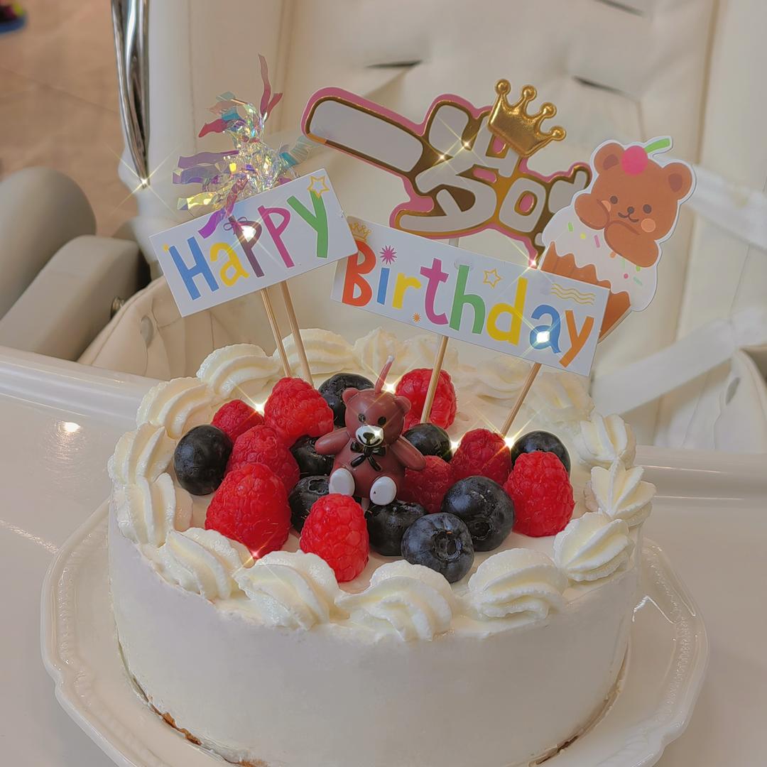 1周岁生日蛋糕（无糖香蕉戚风+无糖希腊酸奶抹面）